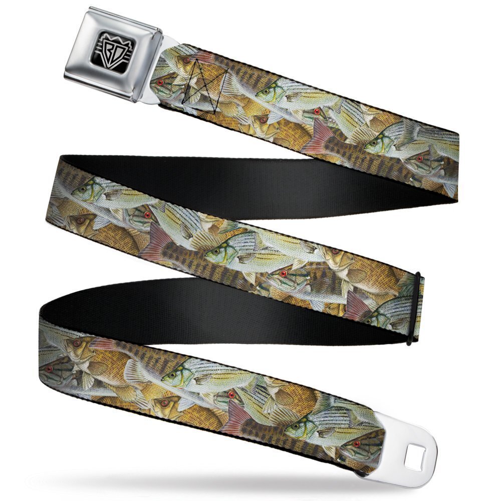 7815 Seatbelt Belt - Fishes Stacked - 1.0" Wide - 20-36 Inches in Length